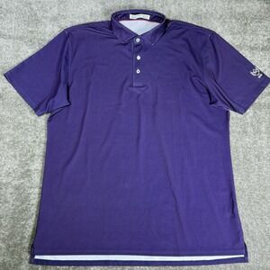 Holderness & Bourne Polo Shirt Men's XL Blue Short‎ Sleeve Performance Golf